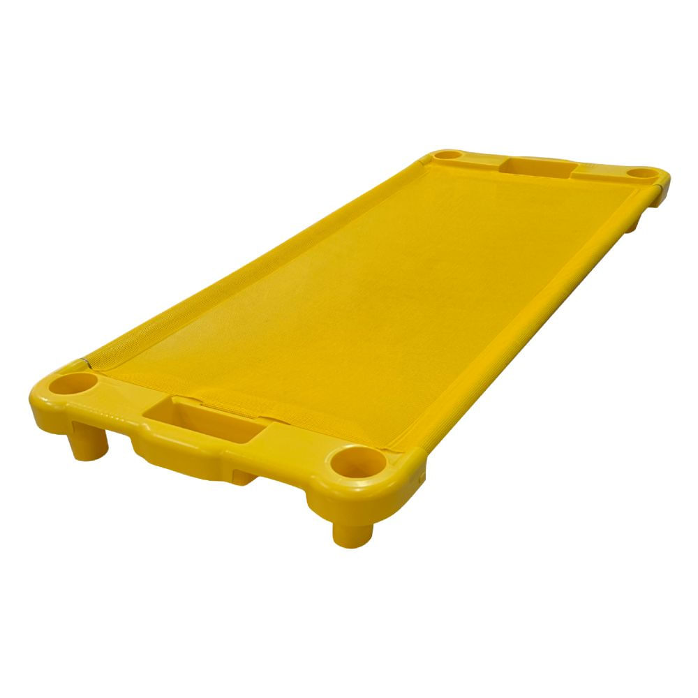 Caminha Empilhável Infantil Para Descanso - Amarelo