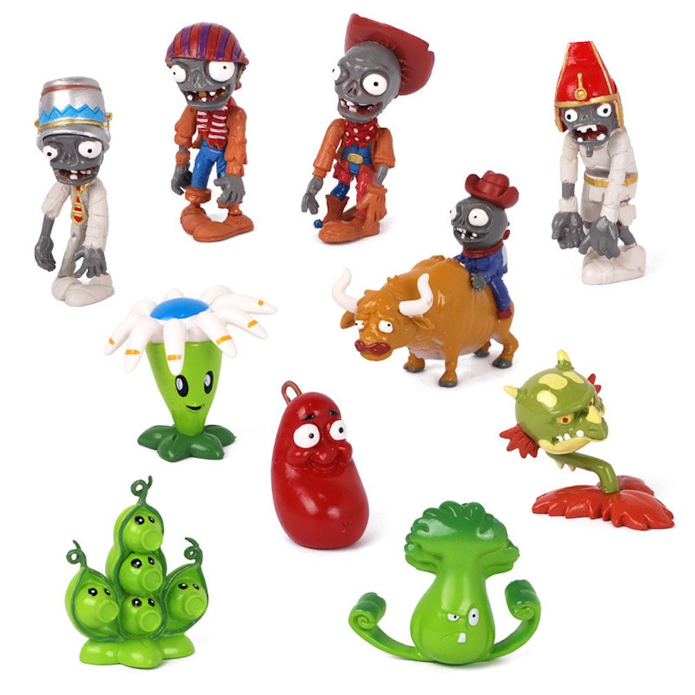 Coleção De Brinquedos De Figuras Plants Vs Zombies Peashooter X10