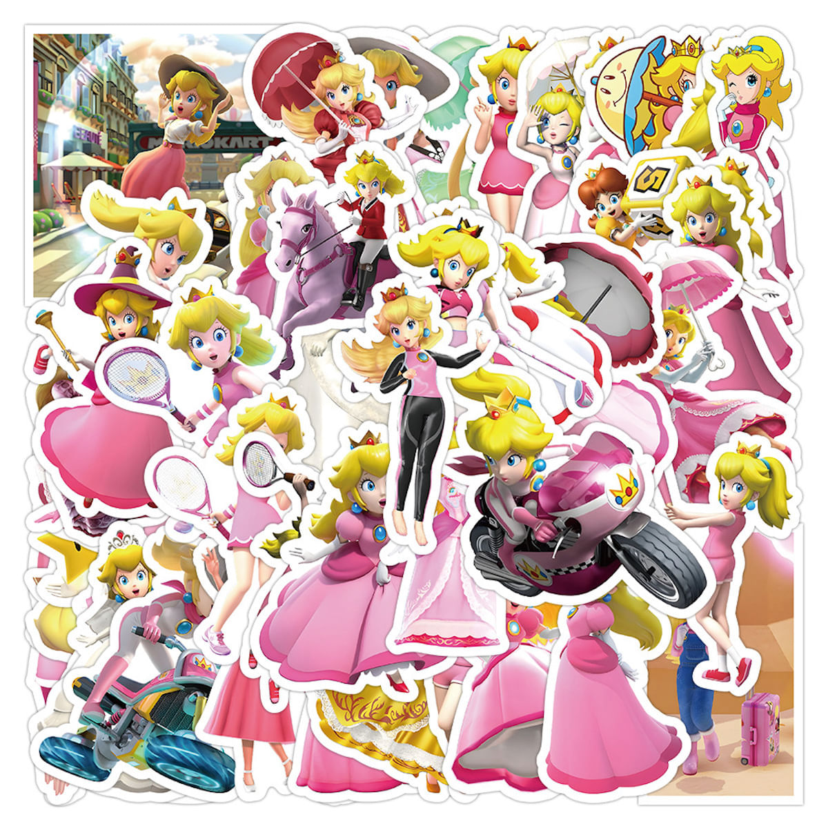 Adesivos Princess Peach Anime 50 Peças De Pvc Impermeáveis 5-7 Cm