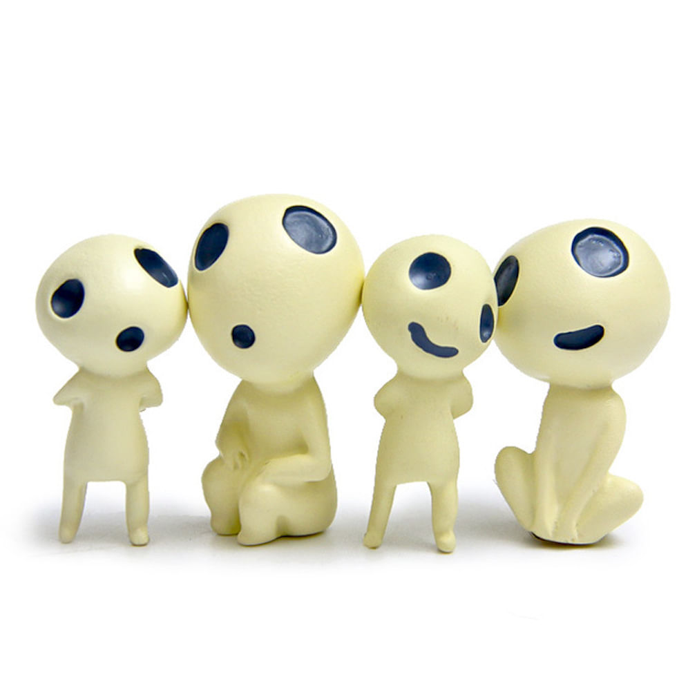 Boneco De Anime Princess Mononoke Tree Elfs, 4 Unidades