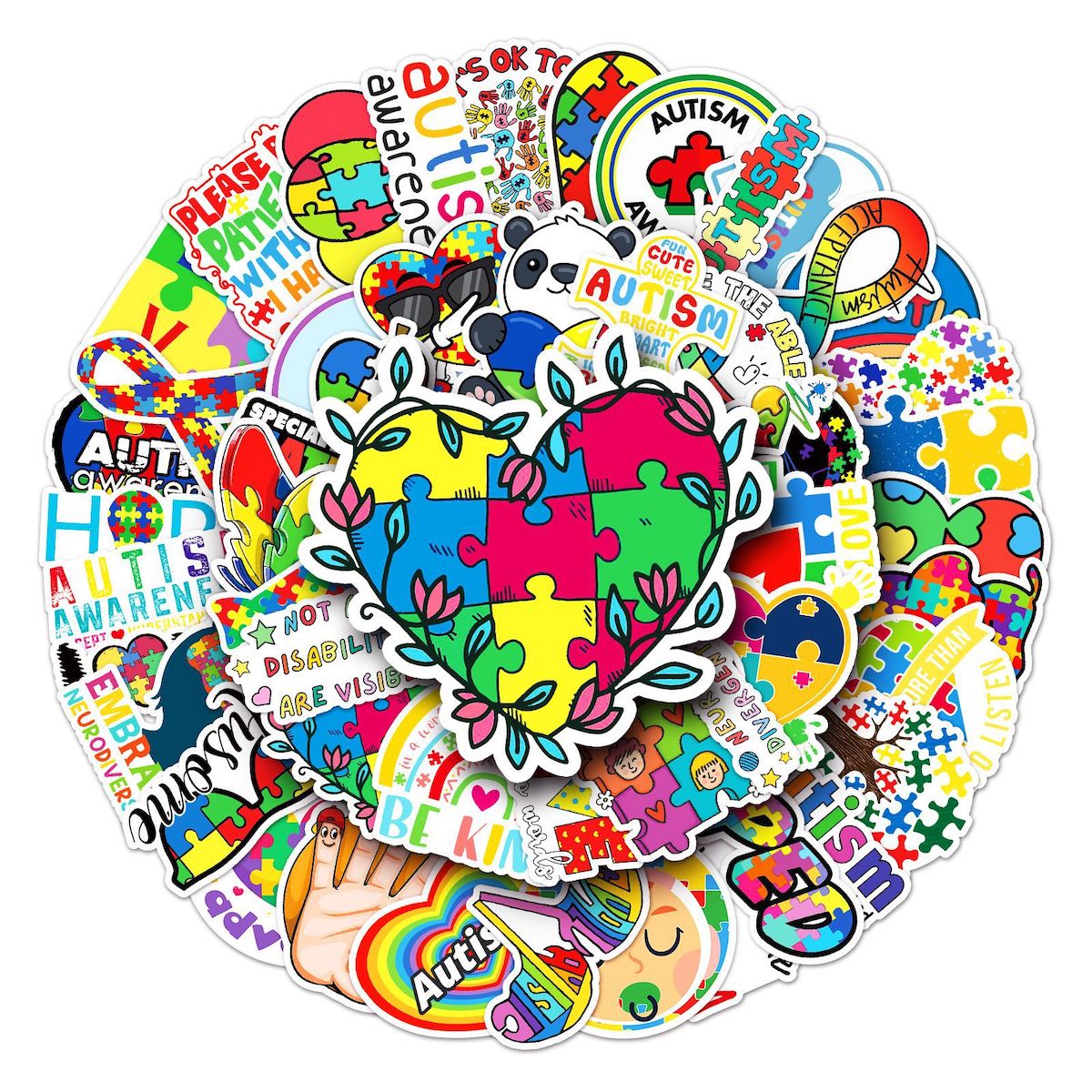 Adesivos Autism Care Anime 50 Unidades De Pvc Impermeáveis E À Prova De Sol