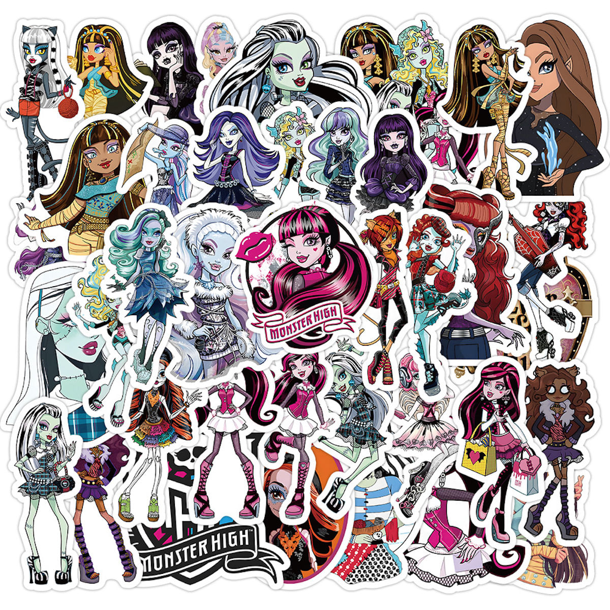 Adesivos Monsters Highs School Anime Cartoon 50 Unidades De Pvc