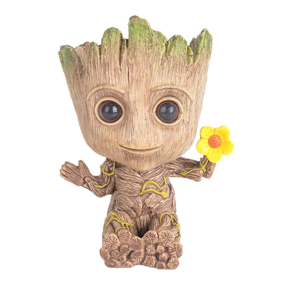 Coleção De Brinquedos Anime Baby Groot Figure, Modelo 13x10cm, Pvc