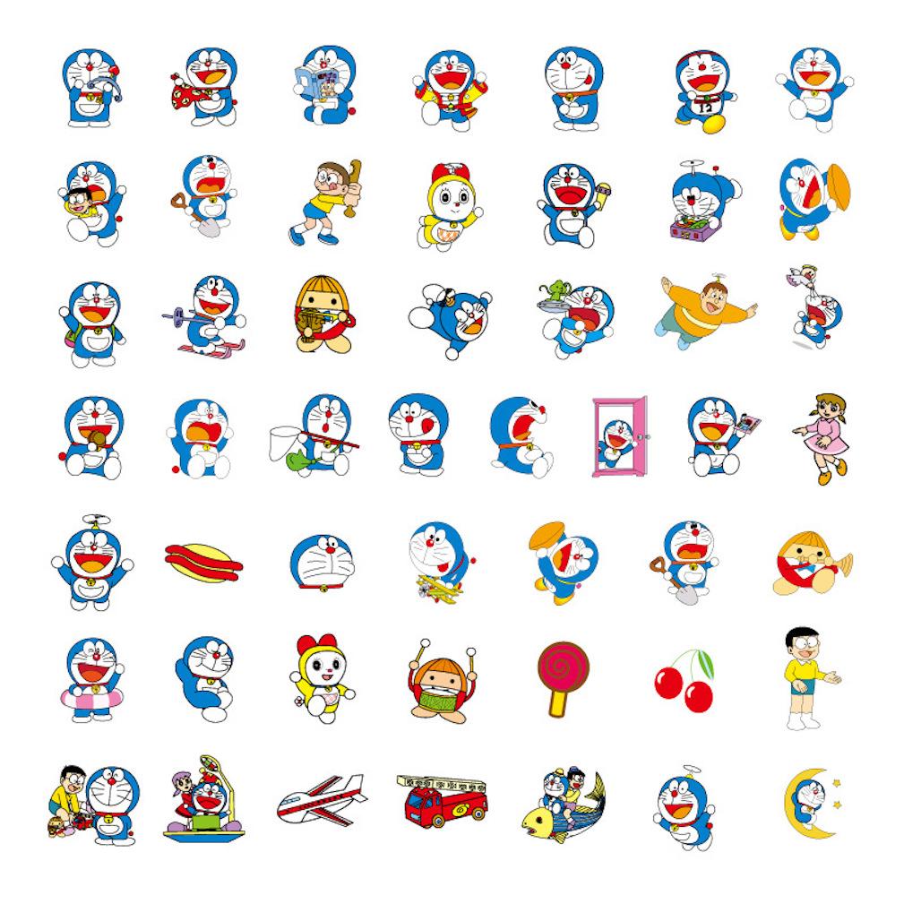 Adesivos Doraemons Fashion Waterproof Bottle Bagage 50 Unidades