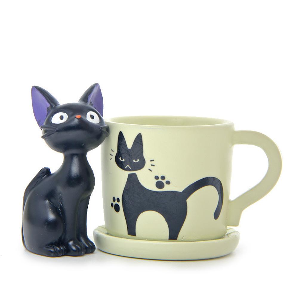 Vaso De Flores Kiki's Delivery Service Mini Cup Black Cat Resin