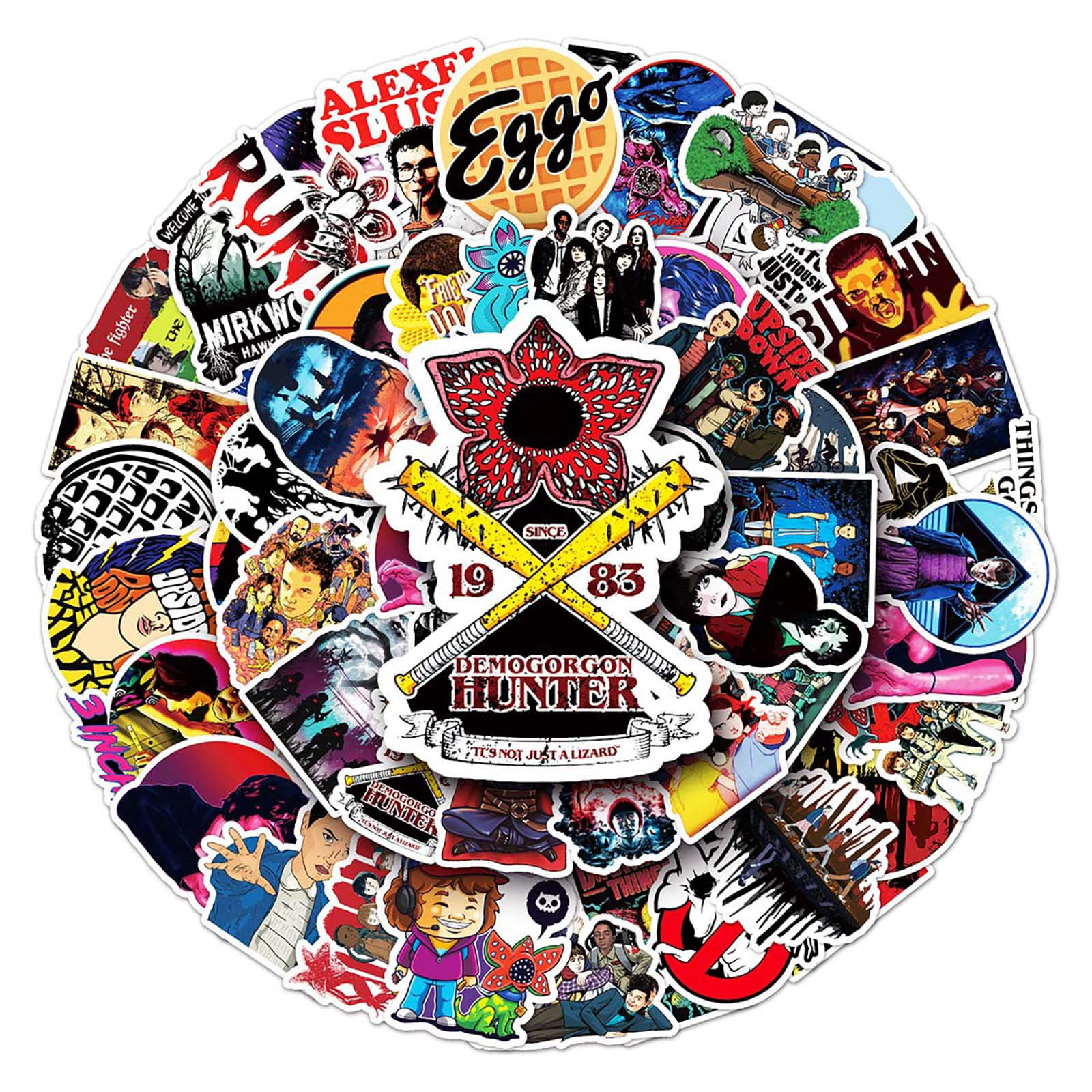 Pacote De Adesivos Strangers Anime Waterproof Vinyl 51 Unidades