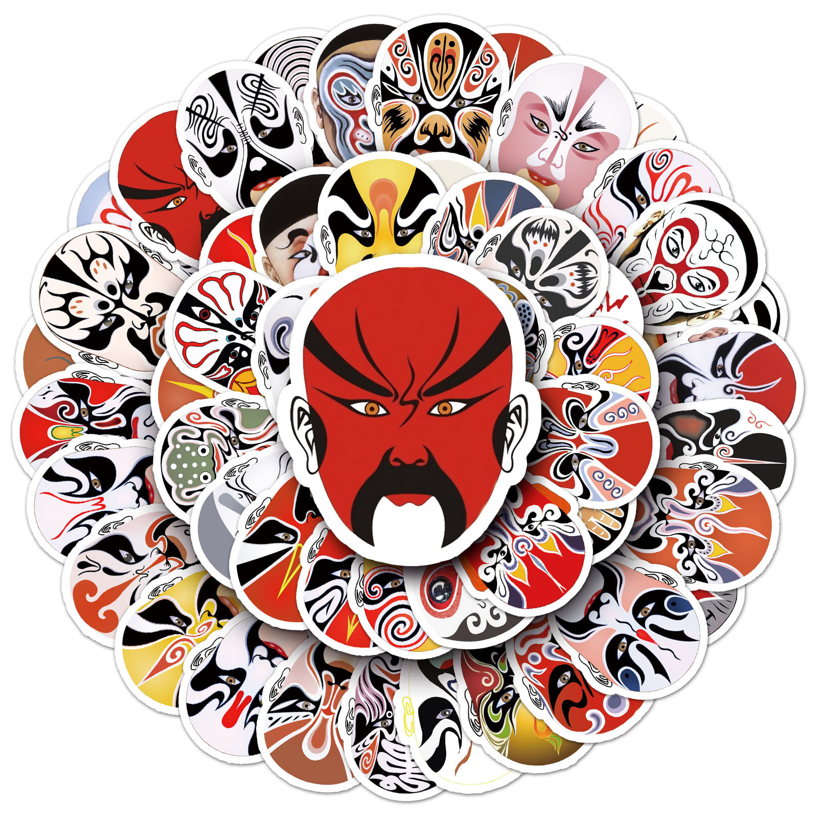 Pacote De Adesivos De Anime De Ópera De Pequim Em Estilo Chinês À Prova D'água