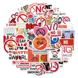 Pacote De Adesivos No Smoking World No Tobacco Day 50 Unidades