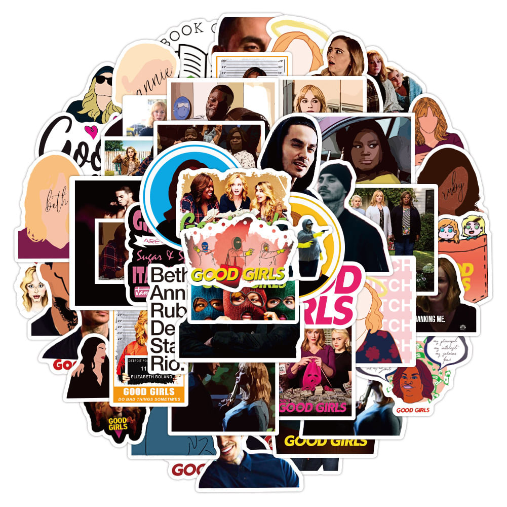 Pacote De Adesivos Good Girl Anime, Vinil Impermeável, 50 Unidades