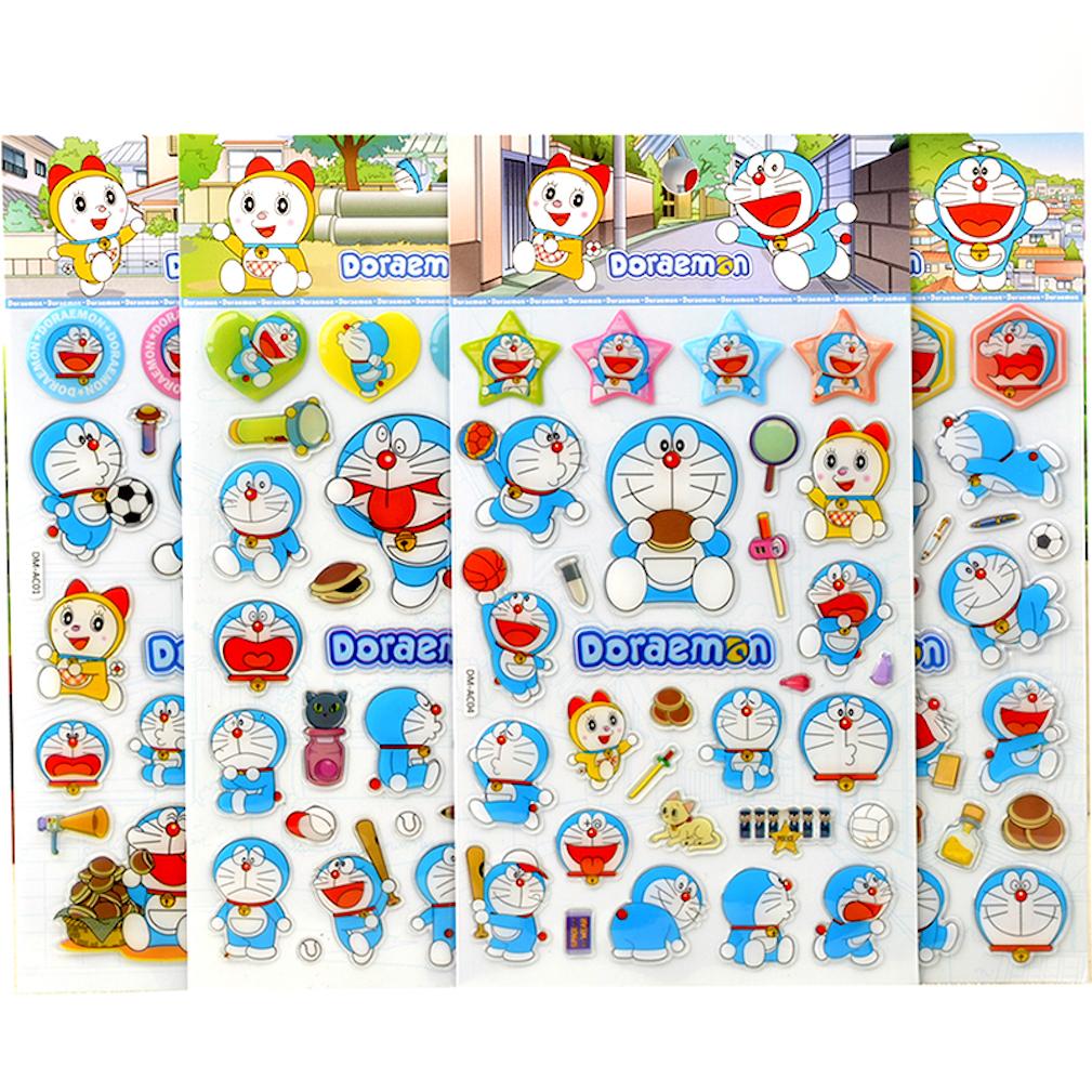 Adesivos Puffy Doraemons Em Pvc Para Crianças, Decoração Diy