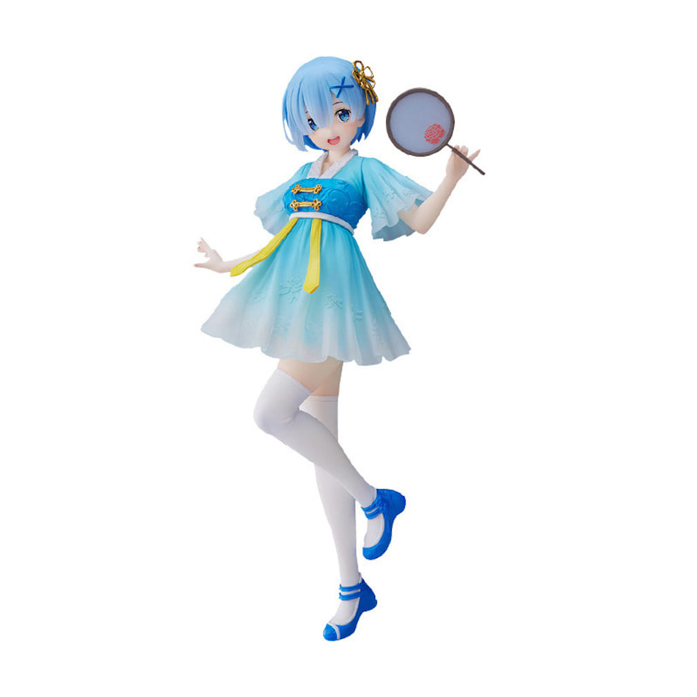 Figura De Anime Toy Rem Blue Clothes 20 Cm, Colecionável Em Pvc