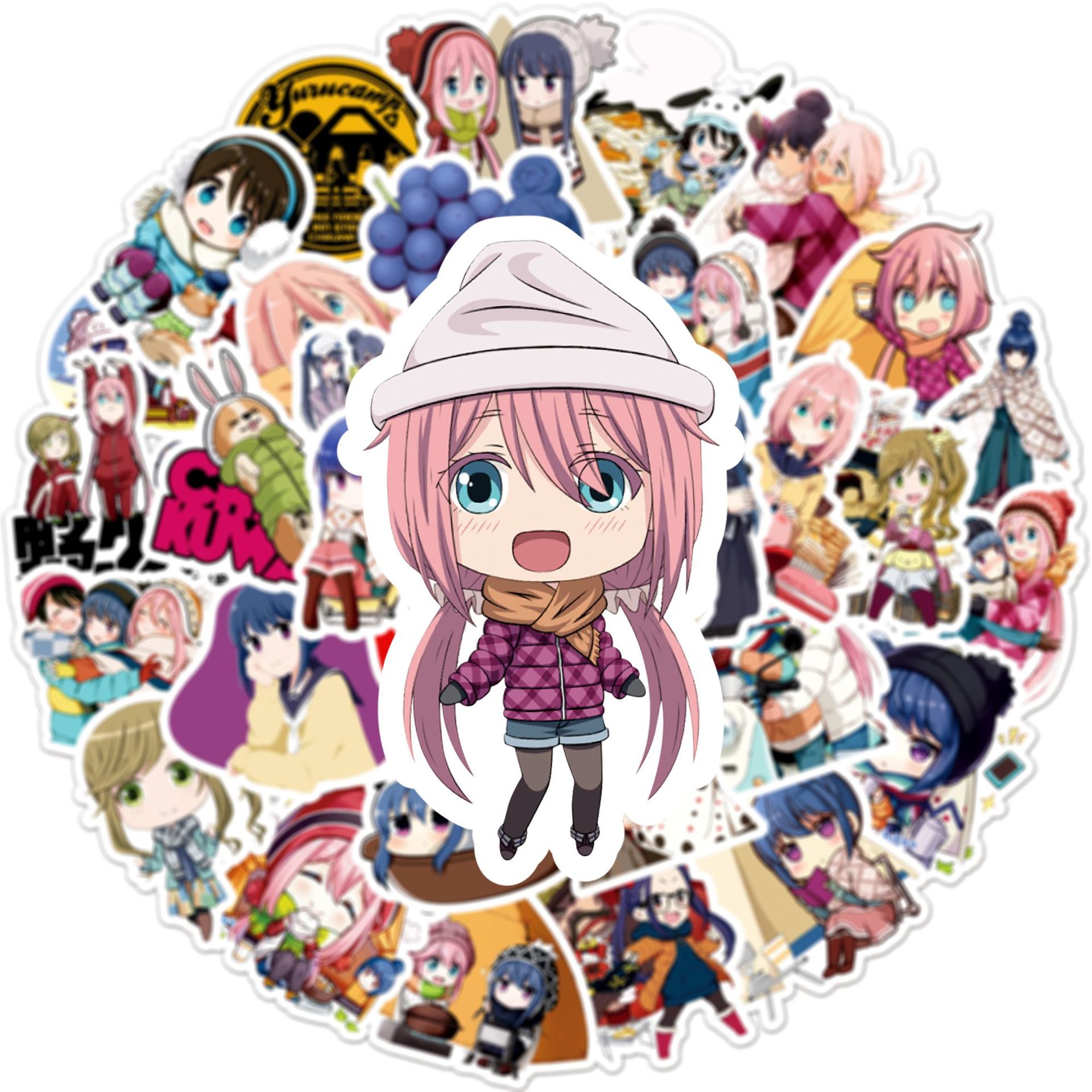 Lote De Adesivos, 50 Peças, Anime De Vinil Impermeável Laids-backs Camps