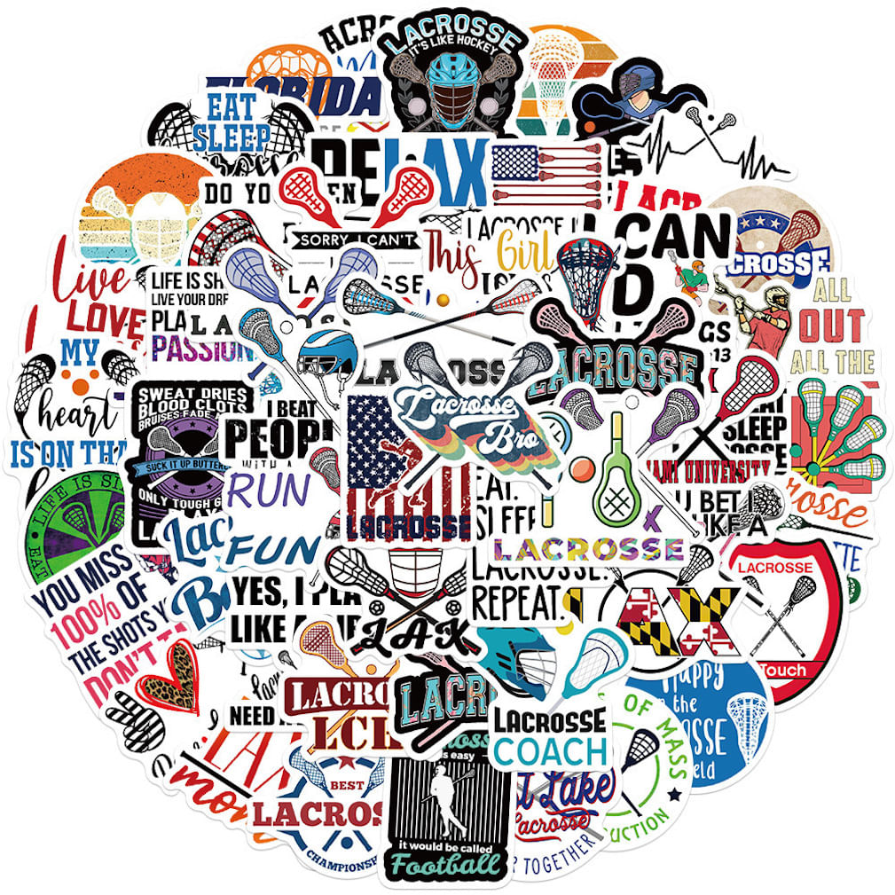 Pacote De Adesivos Hockey Stick Lacrosse Anime 50 Unidades Decorativas