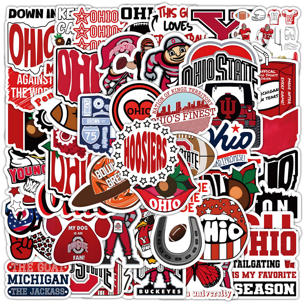 Adesivos De Vinil Impermeável Ohio States, Anime, 50 Unidades
