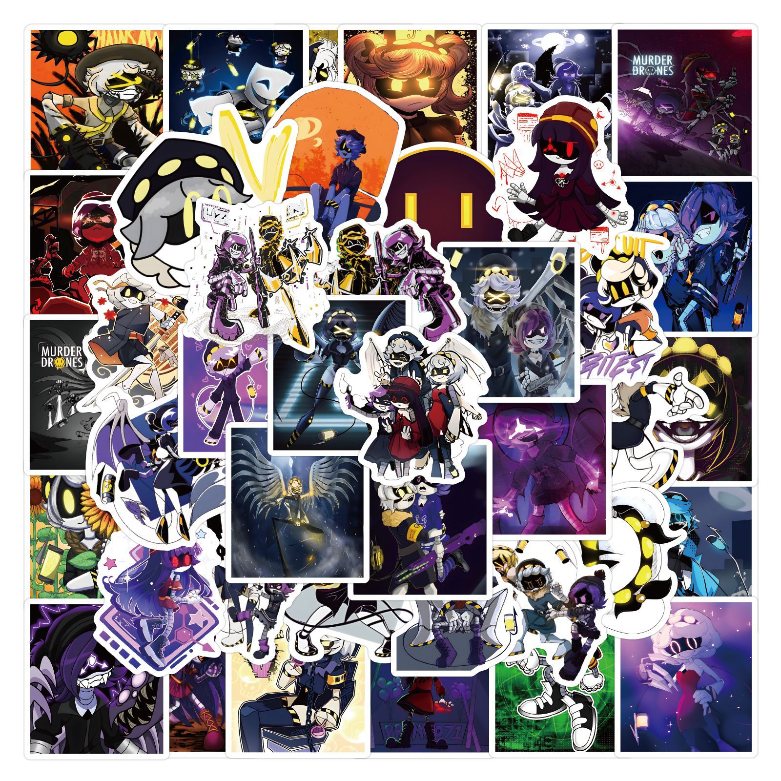 Conjunto De Adesivos Murders Drones Seasons, Vinil Impermeável, 55 Unidades