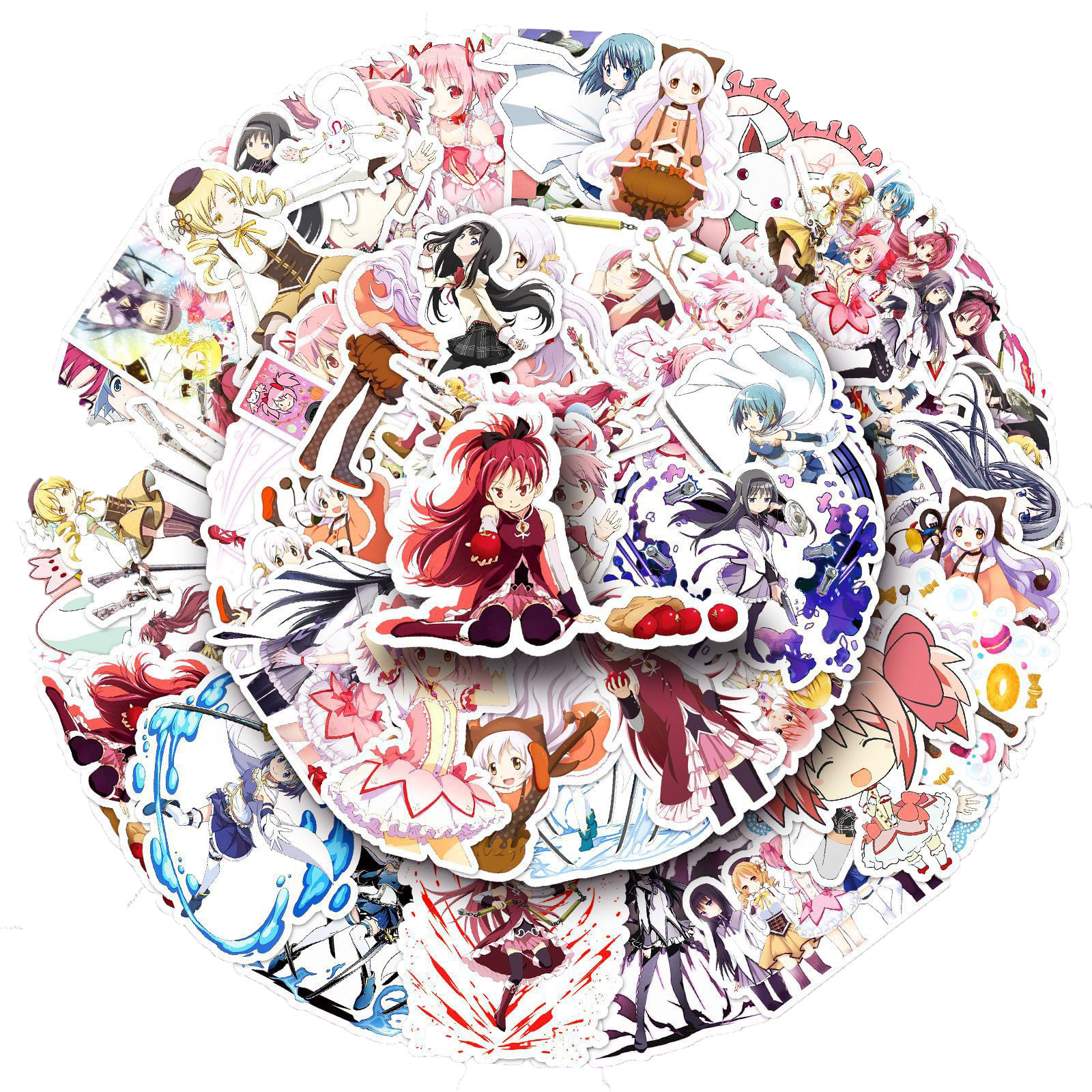 Adesivos Puellas Magis Madokas Magicas À Prova D'água (50 Unidades)