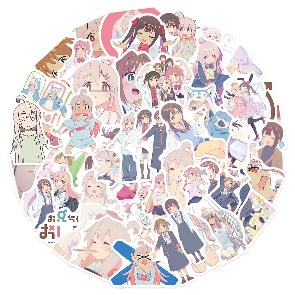Pacote De Adesivos Stop Being Onichans Anime 50 Unidades De 3-8 Cm