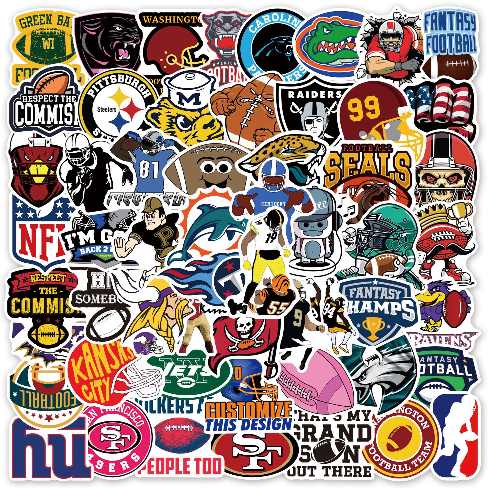 Adesivos 108 Unidades/lote, Vinil Impermeável, Bolas De Futebol De Anime, 5-7 Cm