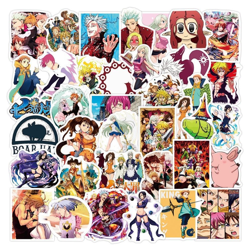 Adesivos De Vinil Impermeável Sevens Deadlys Sins 50 Unidades/lote