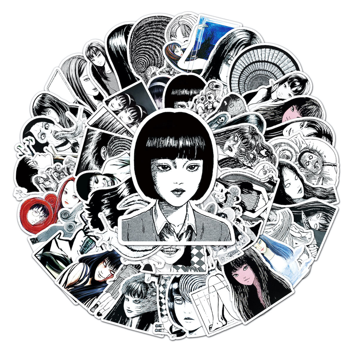 Adesivo Anime Tomie Vs Tomies Em Vinil, Desenho Animado, 50 Unidades