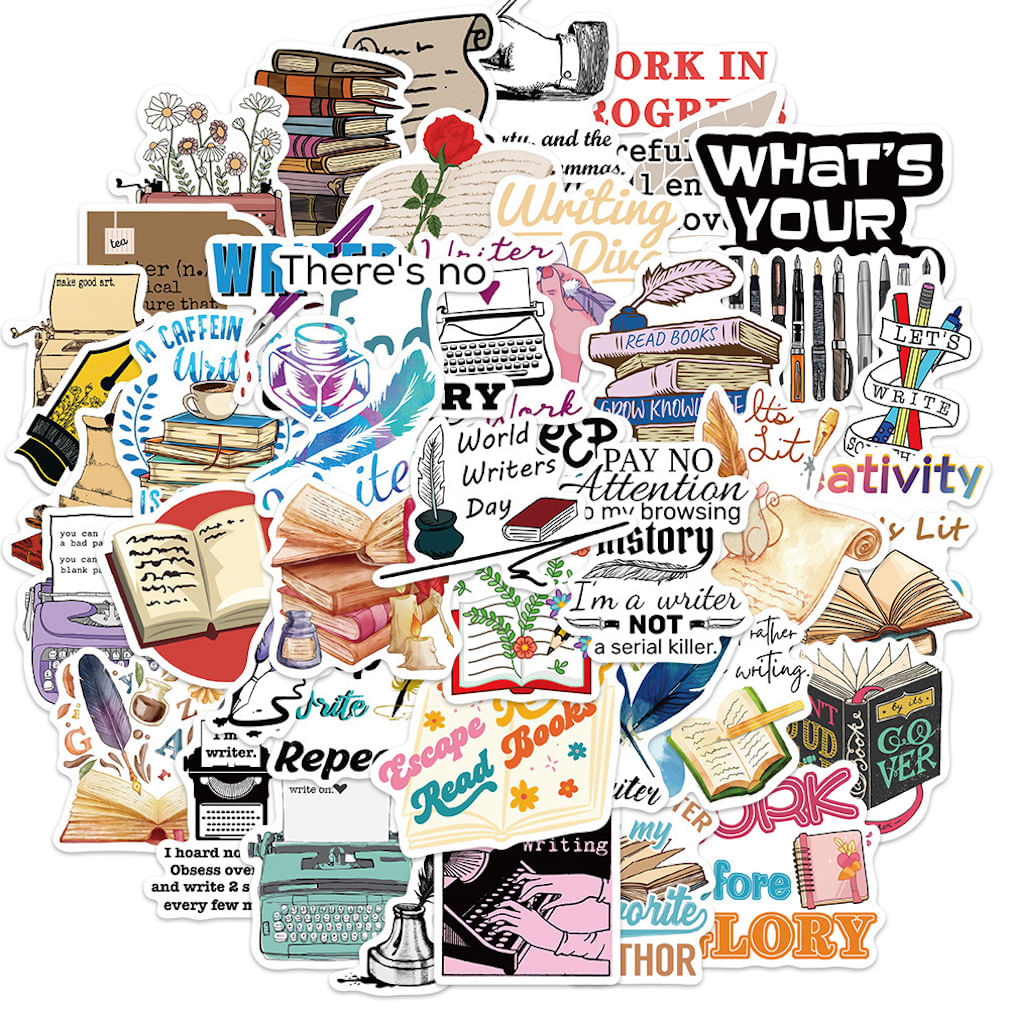 Pacote De Adesivos My Novel Writer Anime 50 Unidades 4-8 Cm