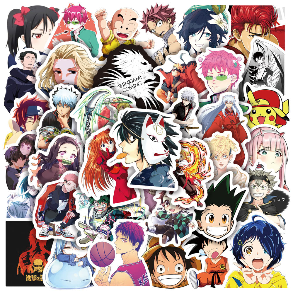 Anime De Vinil Impermeável Stickers Hunters Para Laptop, 50 Unidades