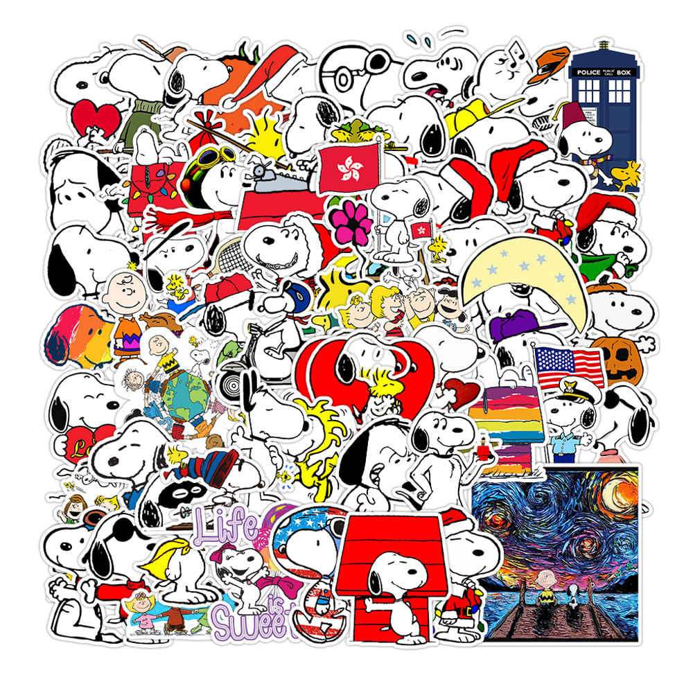 Adesivos Snoopys Waterproof Vinyl Anime 62 Unidades/lote 5-7 Cm D