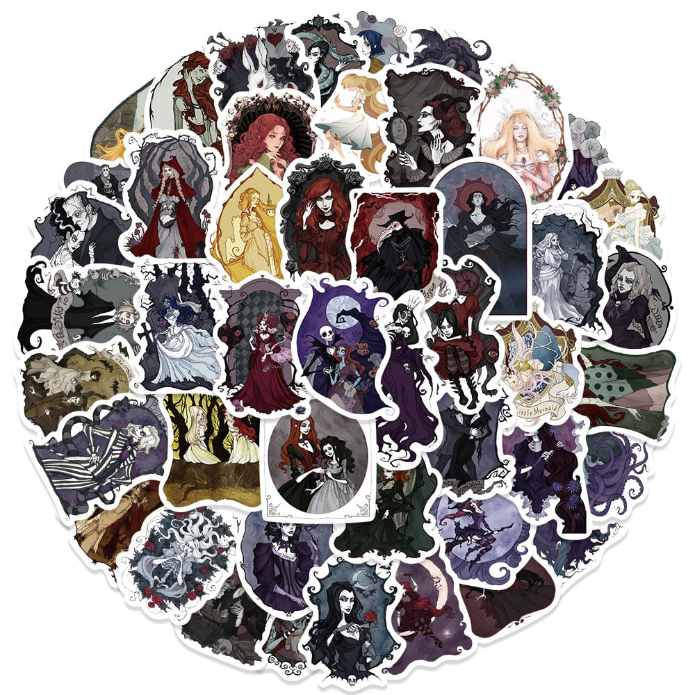 Adesivos Sallys Jacks Witchs Vampires Waterproof V 53 Unidades