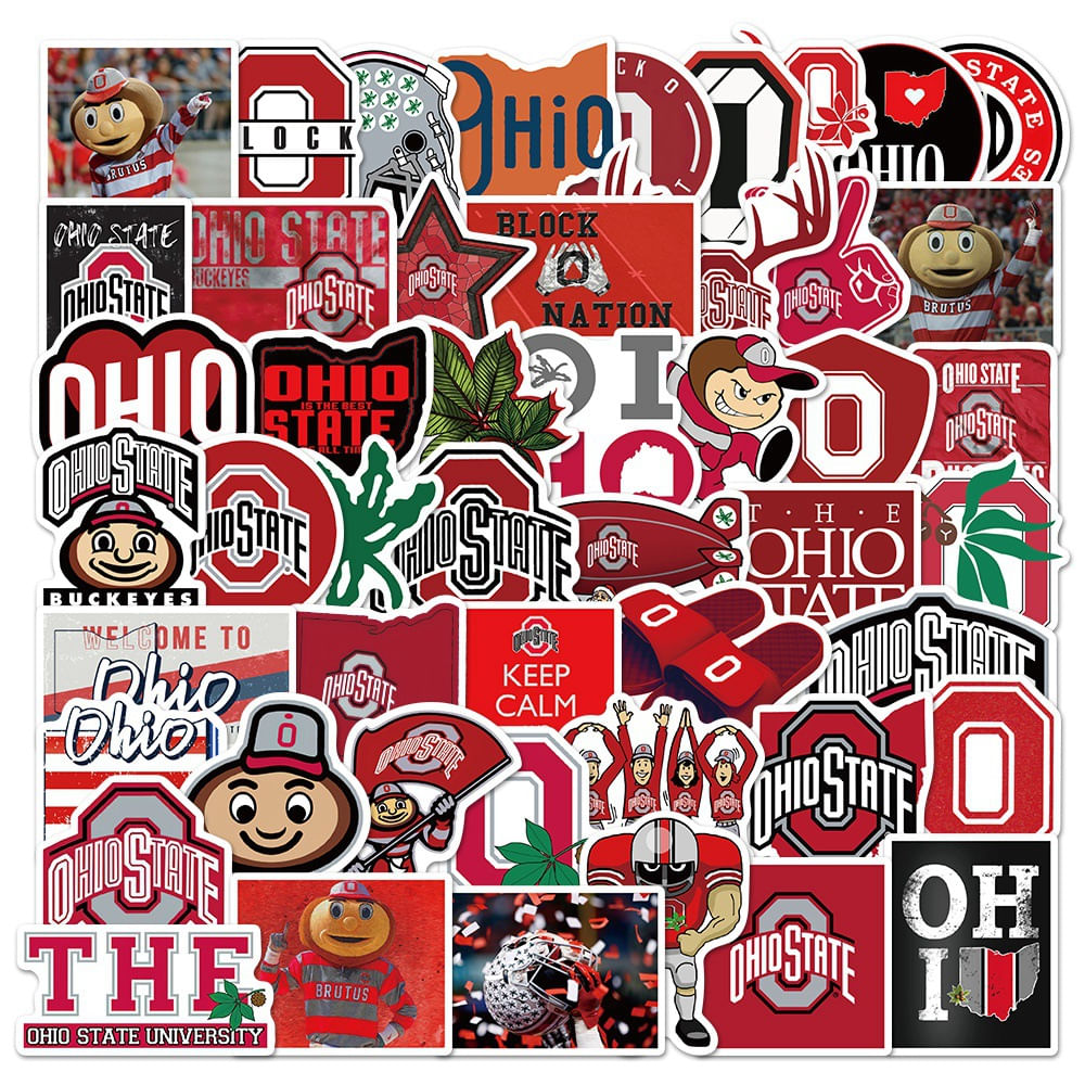 Adesivos De Vinil Impermeável Da Ohio States University (50 Unidades)