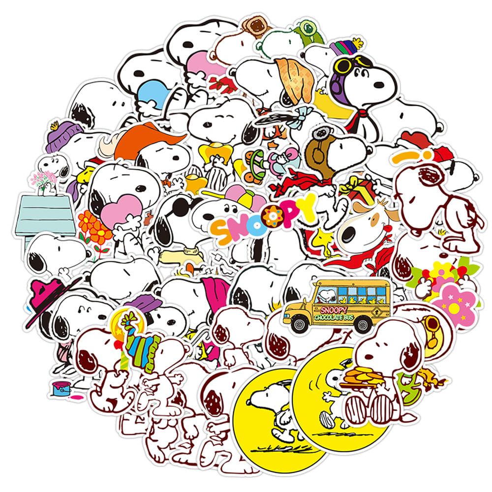 Adesivos Snoopys Waterproof Vinyl Anime 50 Unidades/lote 5-7 Cm D