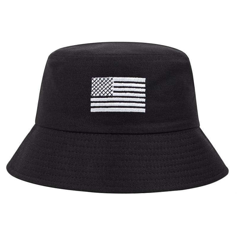 Bucket Hat American Flags Anime Unissex Beach Fisherman