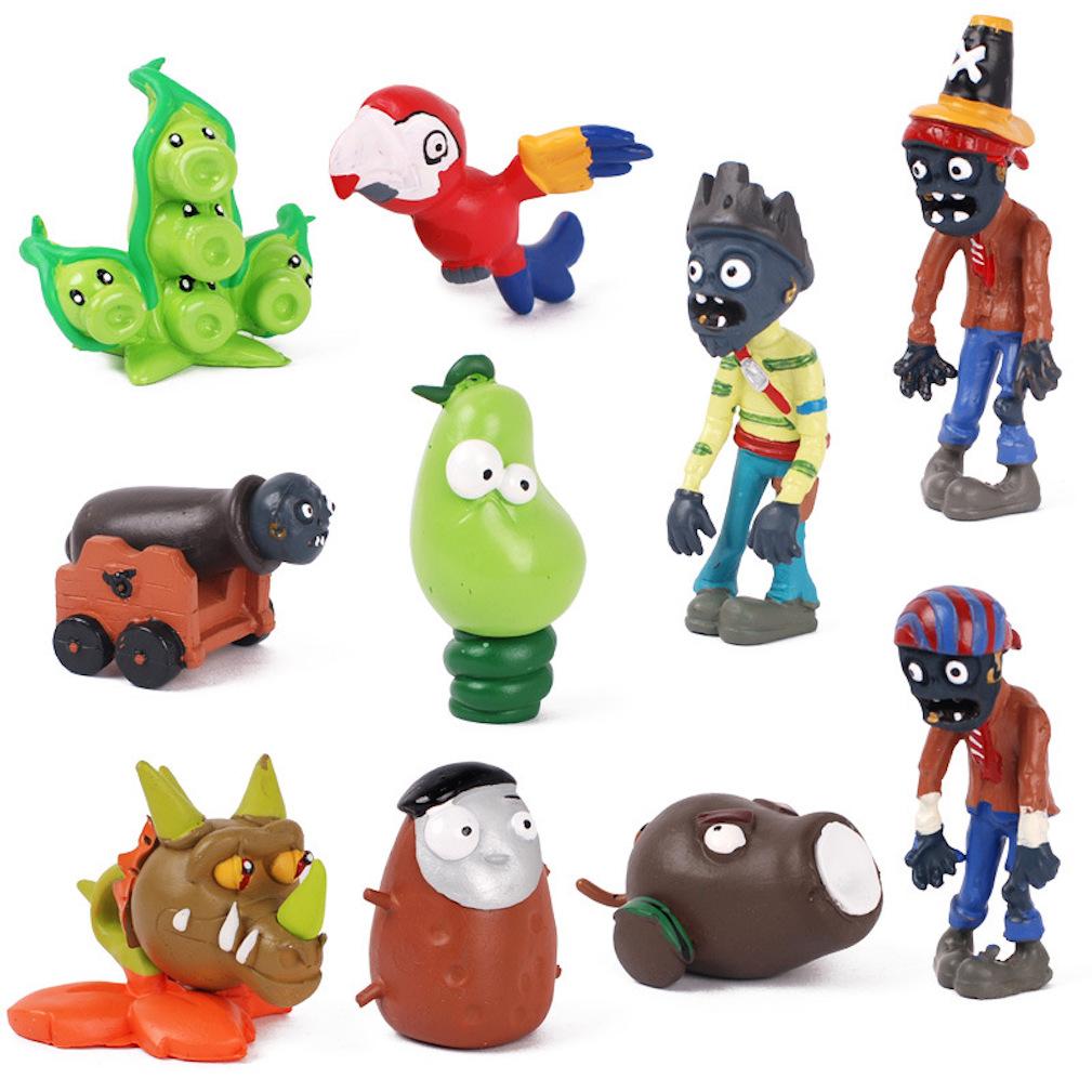 Coleção Figure Toy Plants Zombie Sunflower Shroom 10 Unidades