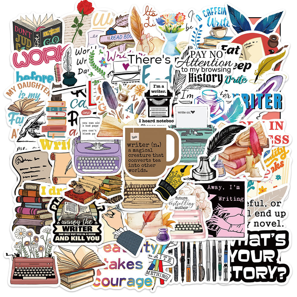 Adesivos My Novels Writers Em Vinil Impermeável Anime X50