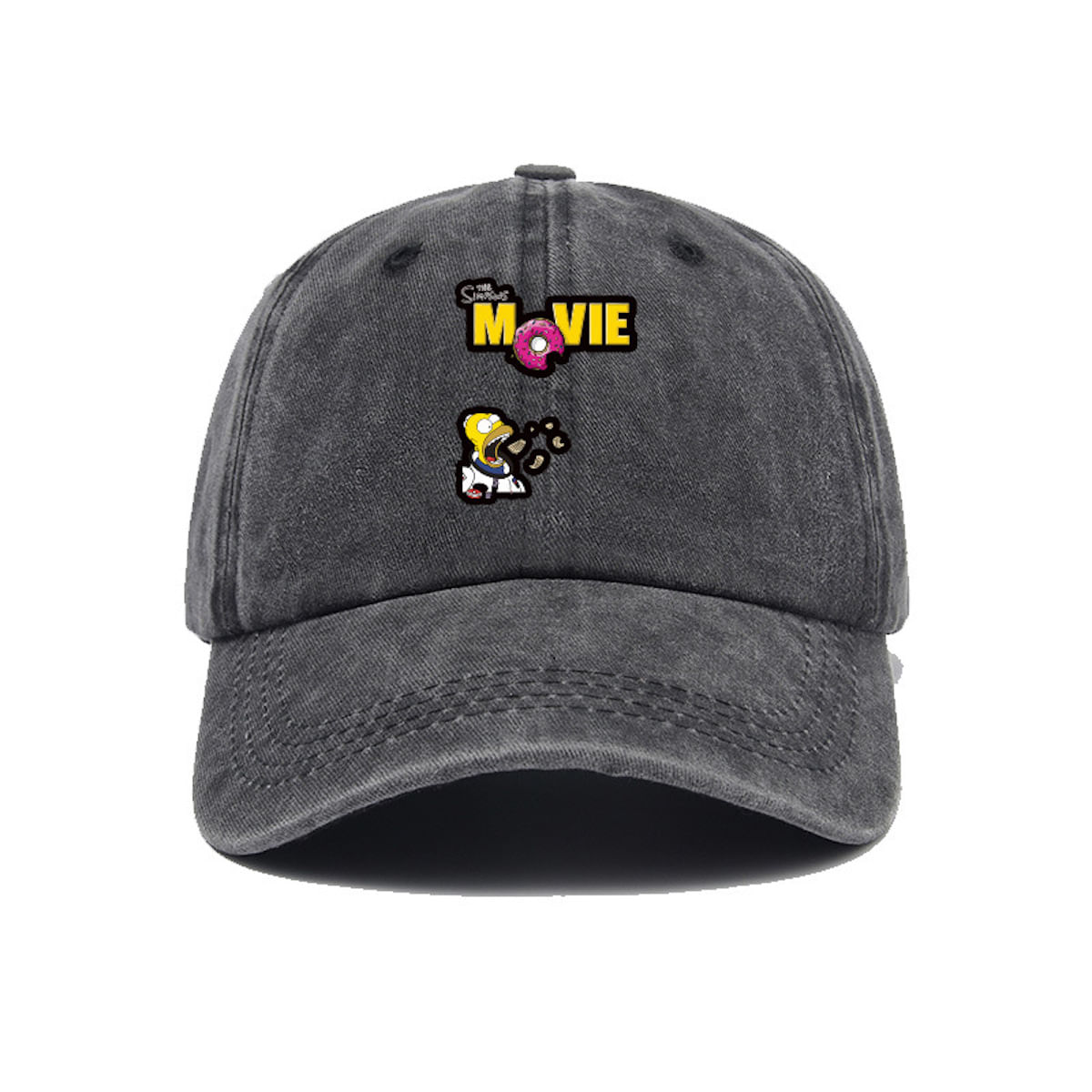 Boné De Beisebol Simpsons Anime Snapback Denim 55-62cm