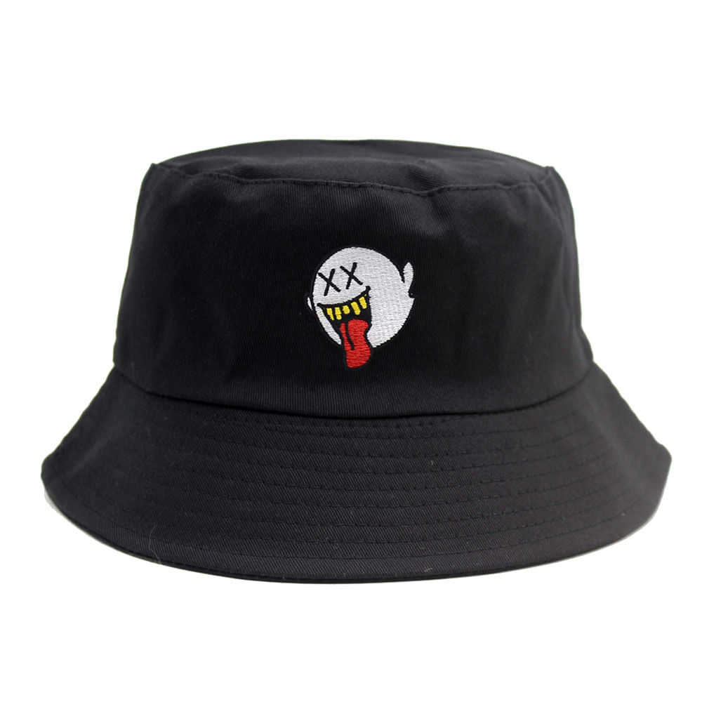 Bucket Hat Ghosts Anime Unissex Casual Beach Sun 55-58 Cm