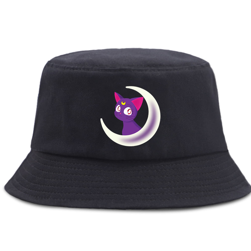 Bucket Hat Sailors Moons Lunas Anime Unissex Beach Fisherman