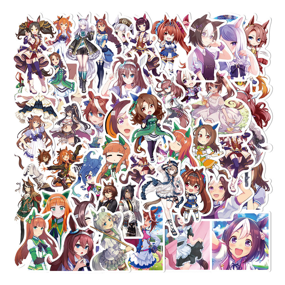 Adesivos De Vinil Impermeável Prettys Derbys Anime 50 Unidades/lote