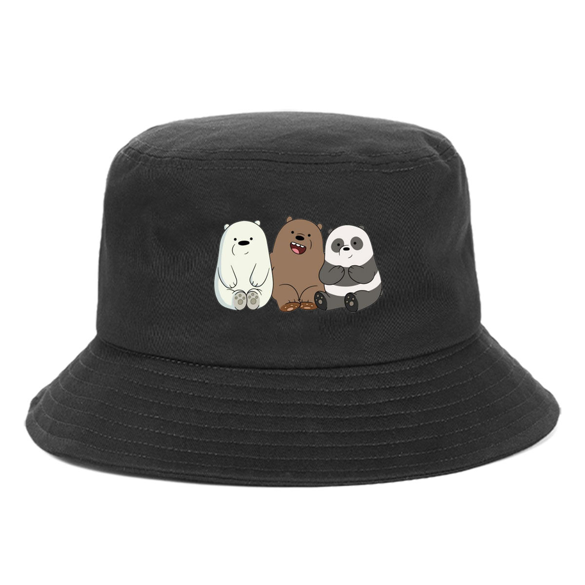 Chapéu De Sol De Anime Bucket Hat We Bare Bears Para Adultos