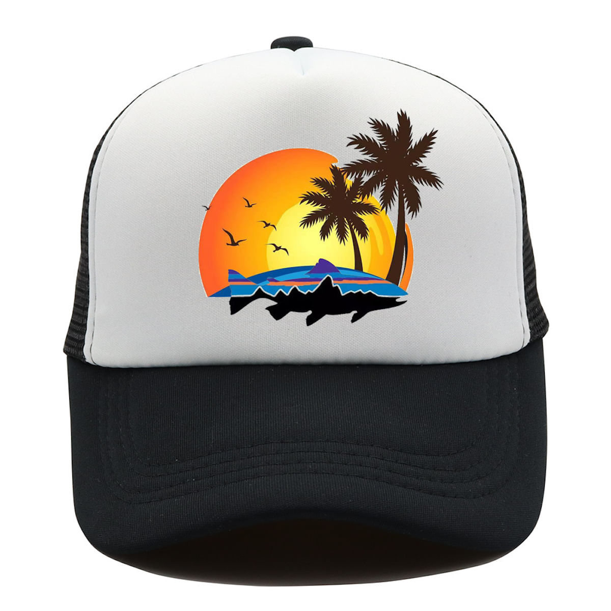 Boné De Beisebol Coconut Trees Anime Snapback Hat Poliéster
