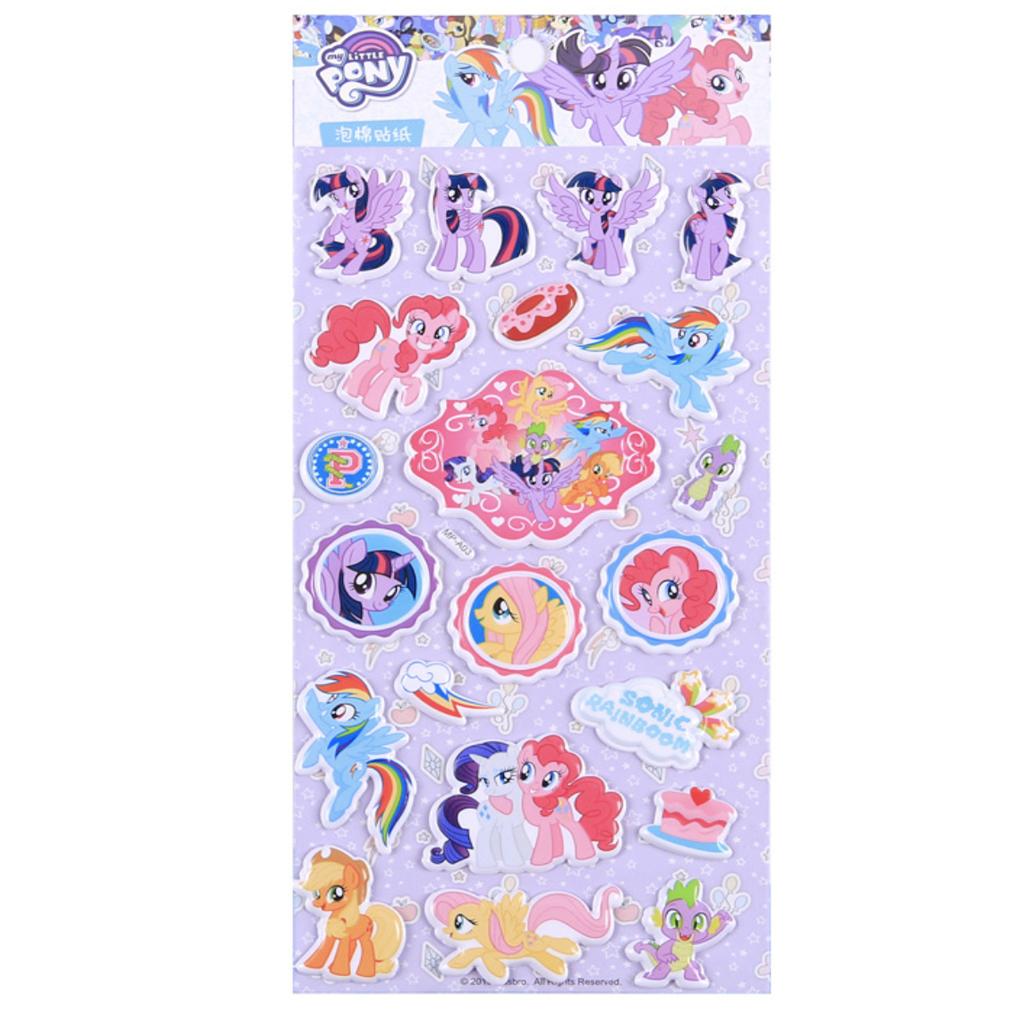 Conjunto De Adesivos Horse Puffy Waterproof Nail Para Crianças (12 Folhas)