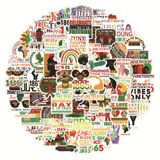 Adesivos Juneteenth Black History 50 Unidades De Anime Impermeável