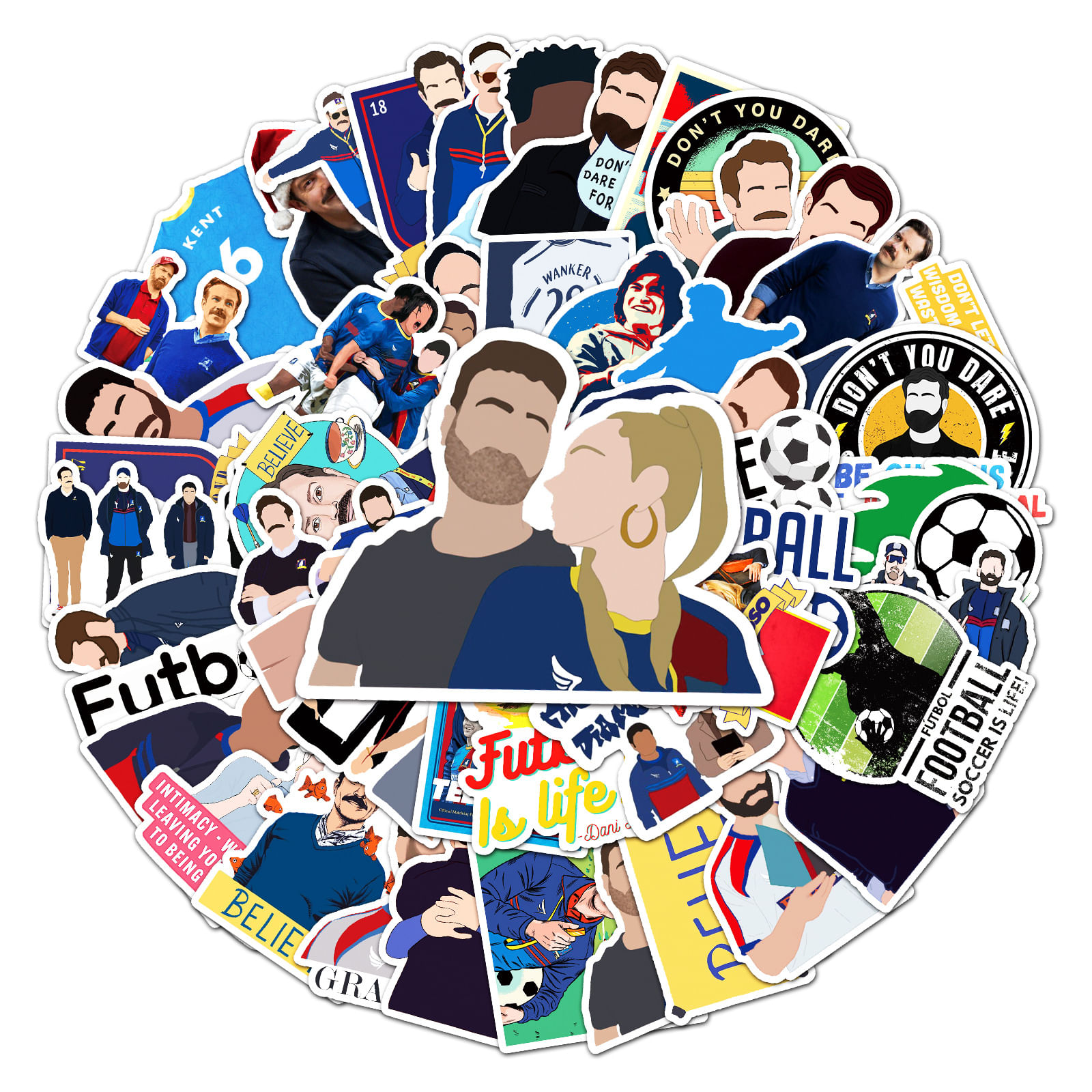 Adesivos 50 Unidades/lote Football Coachs Vinil Impermeável Anime S