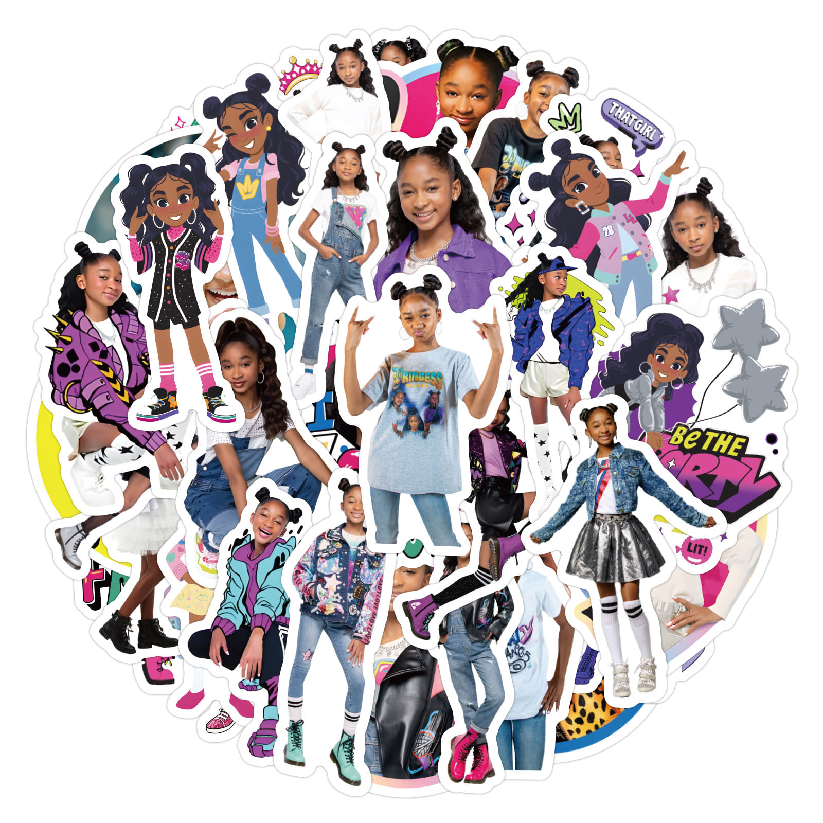 Pacote De Adesivos That Girl Lay Lays Anime Waterproof Vinil X50