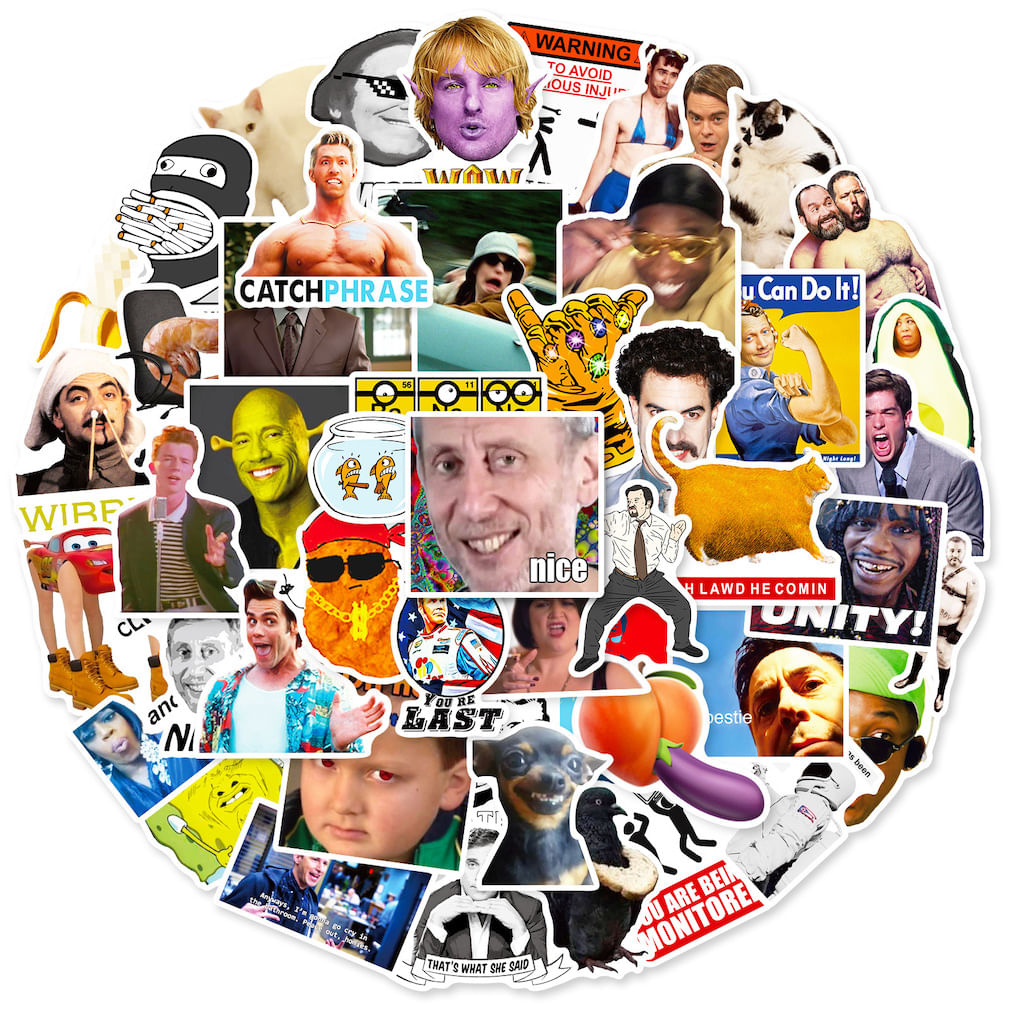 Adesivos Catch Phase Anime, Pacote De 50 Unidades, 4-8 Cm, Cartoon Sti