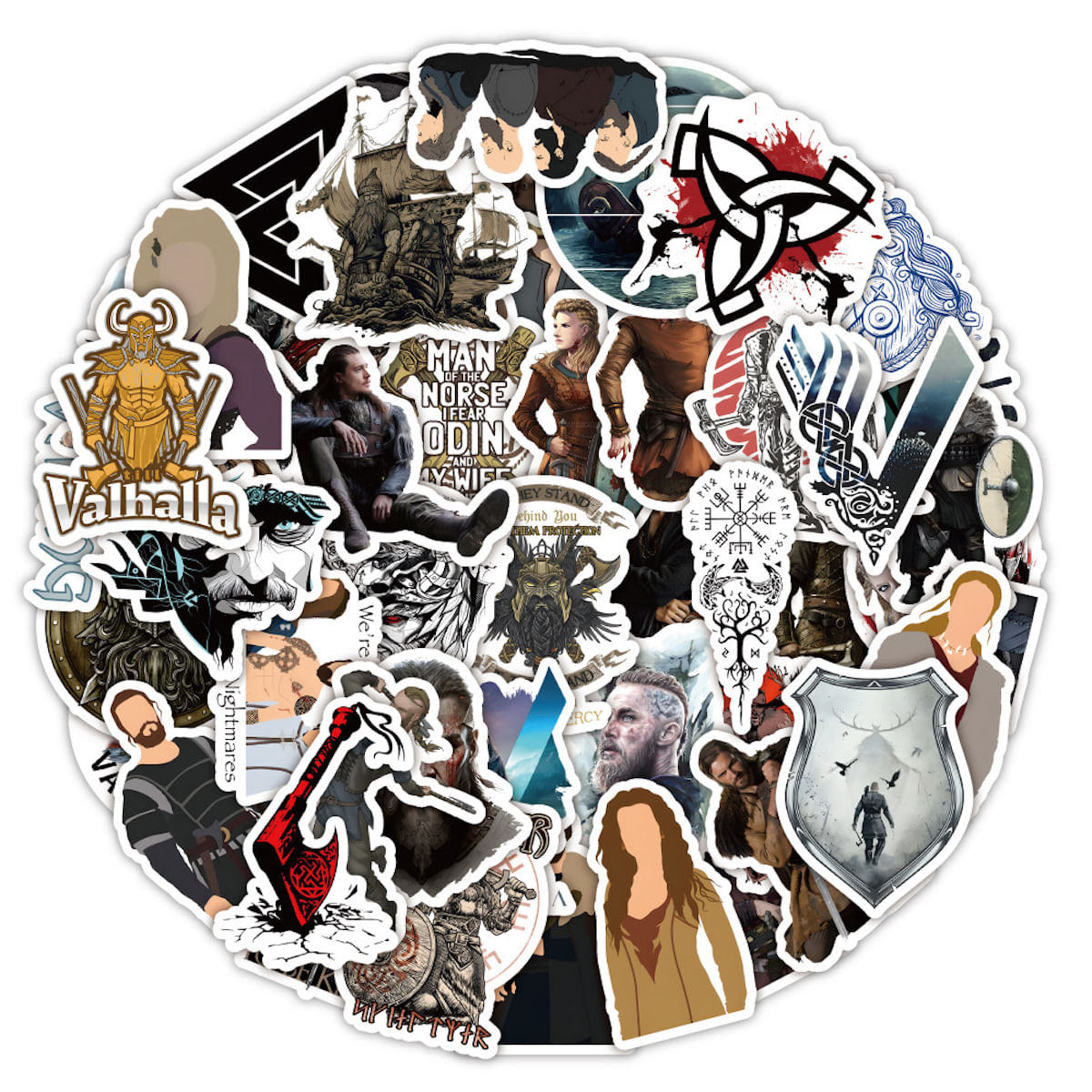Pacote De Adesivos Valheims Anime Waterproof Vinyl 50 Unidades