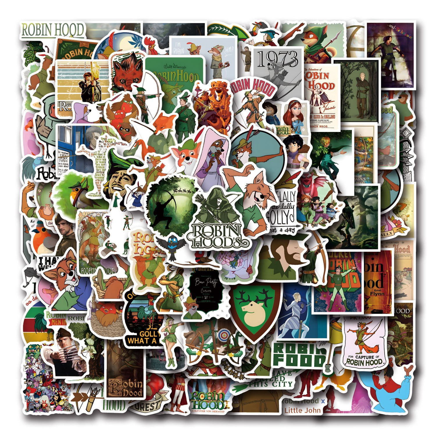 Adesivos Robins Hoods, Vinil Impermeável, Anime, 110 Unidades