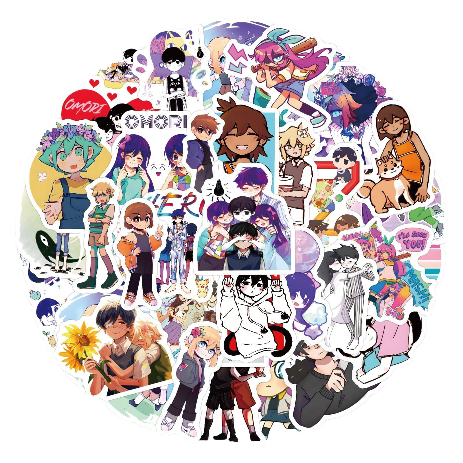 Adesivos Omoris Waterproof Vinyl Anime 120 Unidades/lote D 5-7 Cm