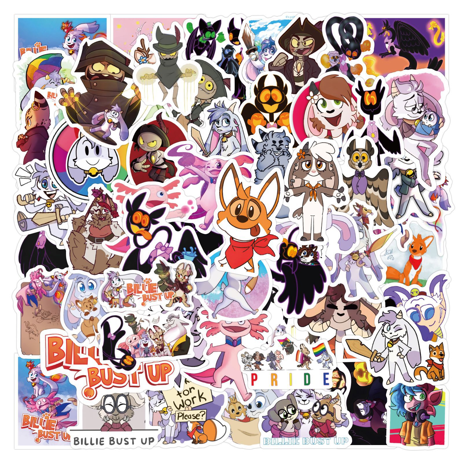 Adesivos Billies Busts Up Waterproof Vinyl Anime (60 Unidades)