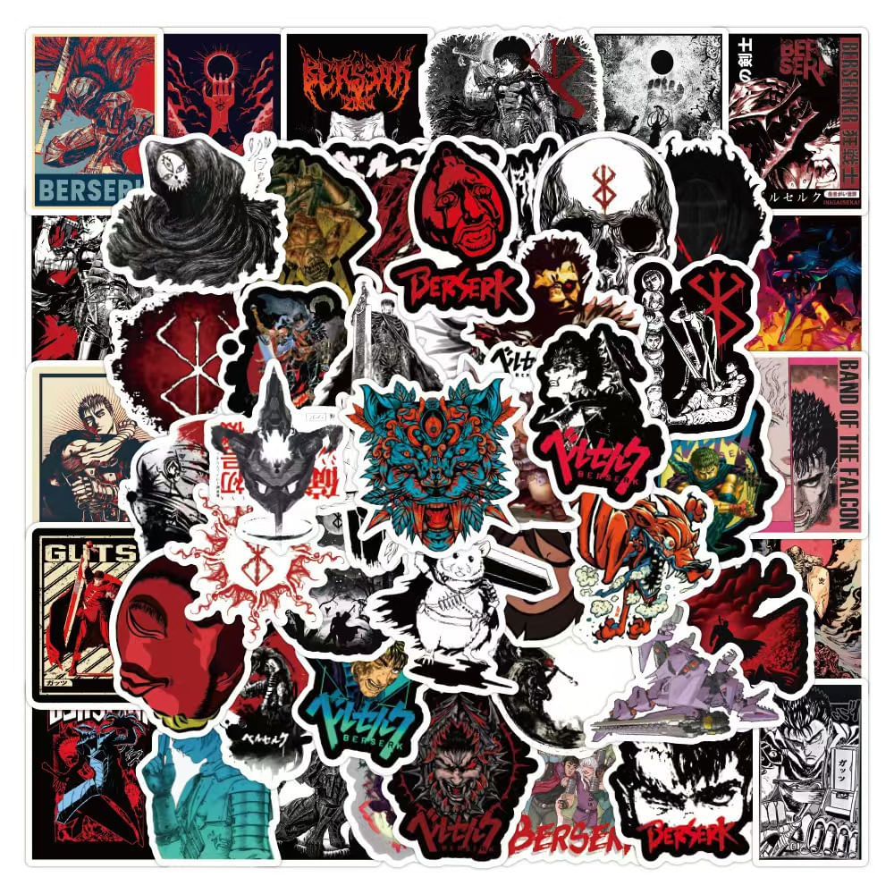 Adesivos Berserks Waterproof Vinyl Anime 50 Unidades/lote 5-7 Cm