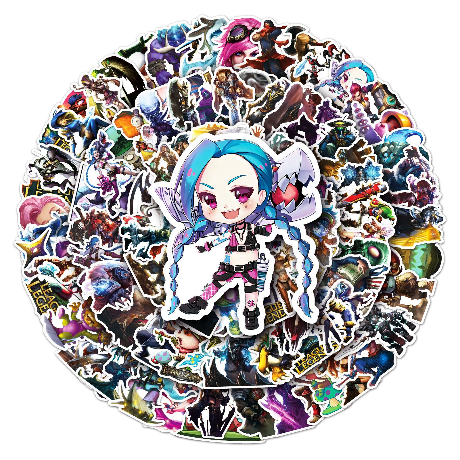 Adesivos Jinxs Waterproof Vinyl Anime 100 Unidades/lote 5-7 Cm